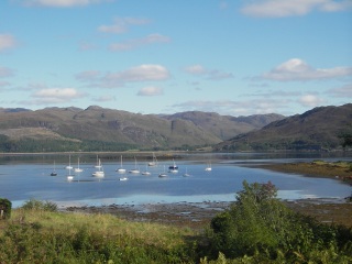 Slumbay harbour, on the west side of Lochcarron